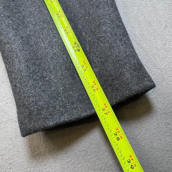 Men's Michael Kors Charcoal Gray Wool Blend Car Coat Overcoat XL Striped Scarf - Picture 10 of 15